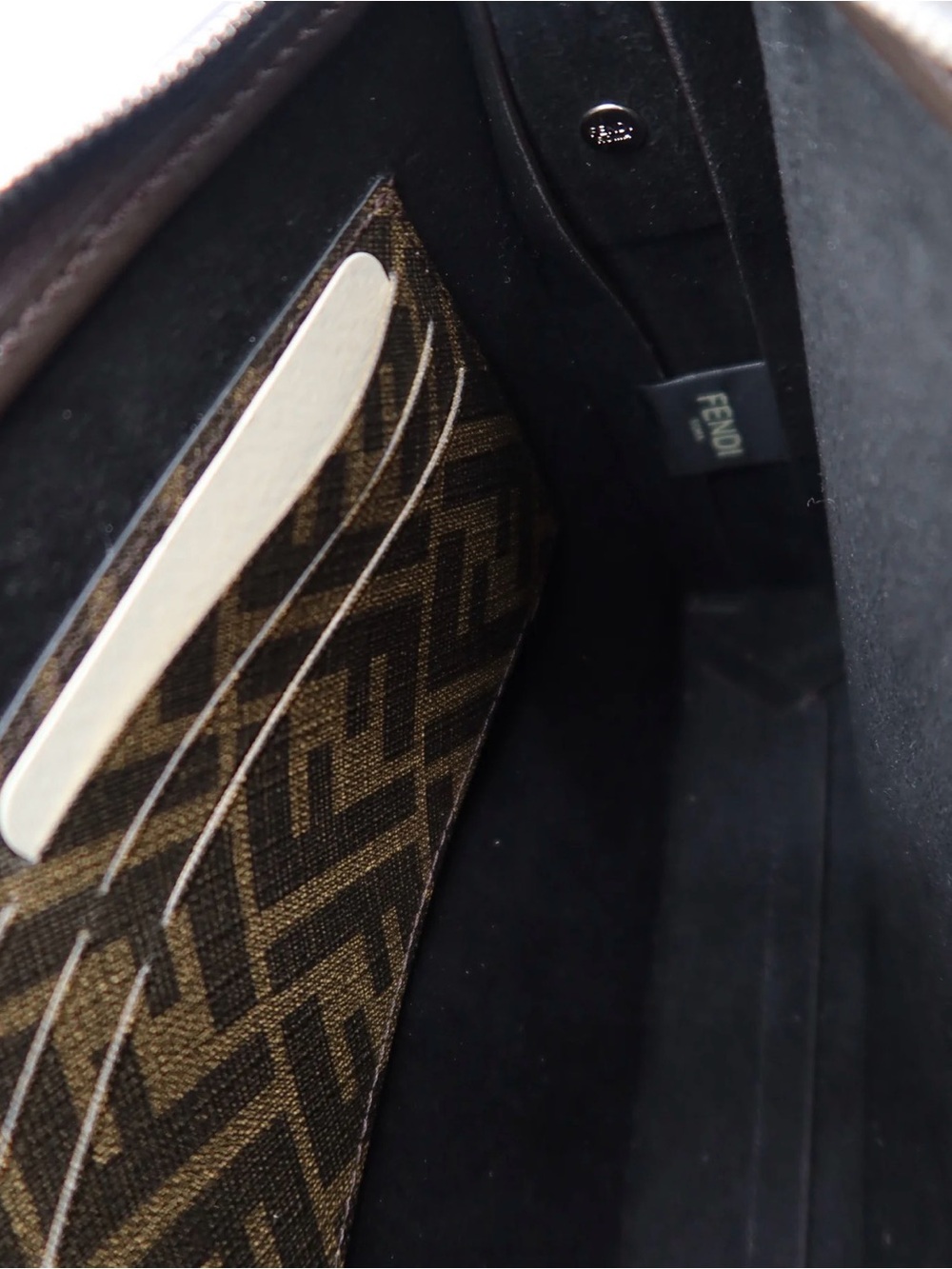 Authentic Fendi Leather Unisex Brown & Yellow Clutch - Picture 16 of 16